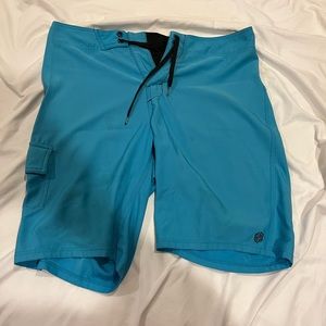 BKE Mens blue swim trunks
